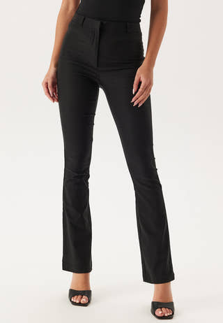 High Waist Stretchy Flared Trousers