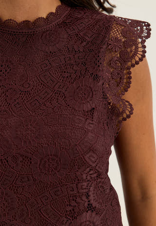 Pcolline SL Lace Top Purple