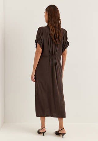 tiana brown dress Tiana Tiger Print Mesh Maxi Dress - Brown/combo