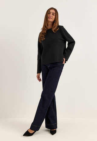 OBJREYNARD O-NECK PULLOVER Black
