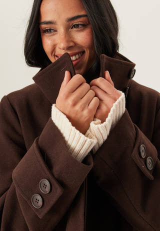 High Neck Short Coat