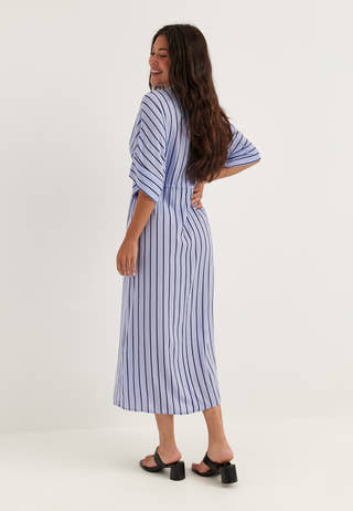 Drawstring Viscose Shirt Dress