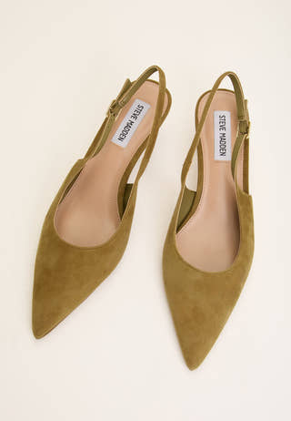 Korra Suede Slingback Sandal Green