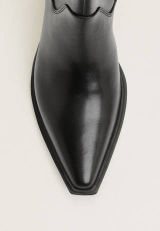 Kelsey Heel Classic Leather Boots Black
