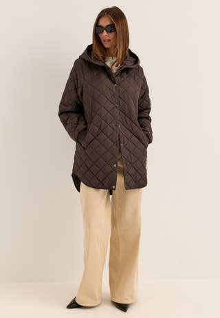 Vitate L/S Hooded Jacket Brown
