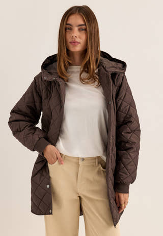 Vitate L/S Hooded Jacket Brown