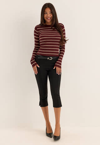 Pcmira New Ls O-neck Knit Purple