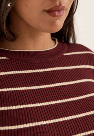 Pcmira New Ls O-neck Knit Purple