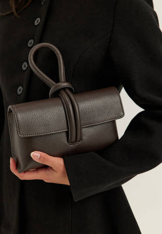Barletta Small Leather Bag Brown