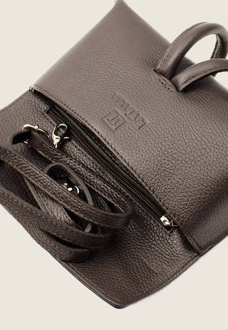 Barletta Small Leather Bag Brown