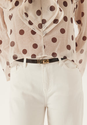 Leather Belt With Turn Lock