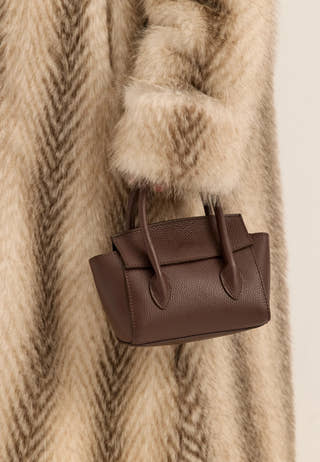 Bari Small Leather Bag Brown