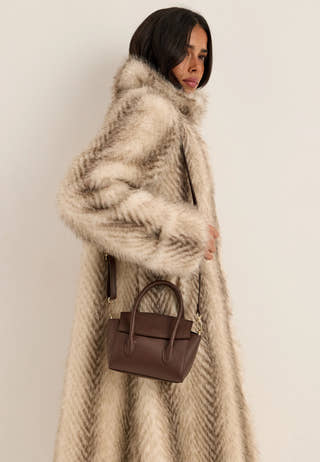 Bari Small Leather Bag Brown