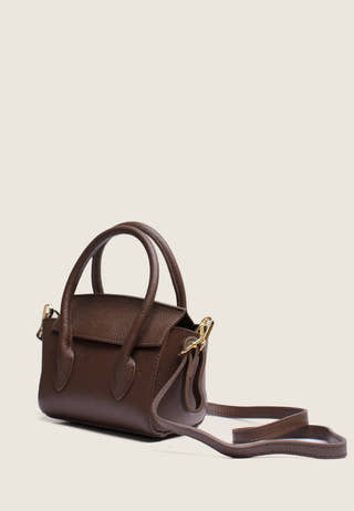 Bari Small Leather Bag Brown