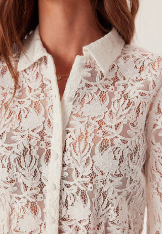 Lace Peplum Blouse