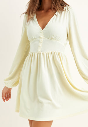 Structure Button Mini Dress