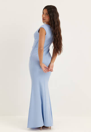 Bardot Pleat Maxi Dress