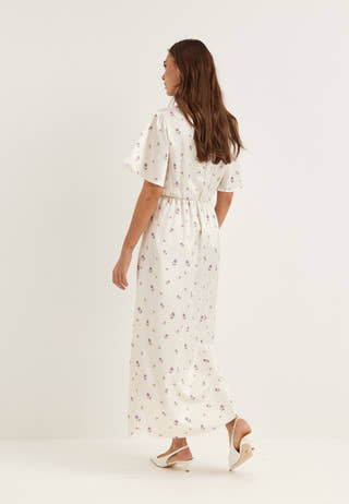 Satin Scarf Maxi Dress