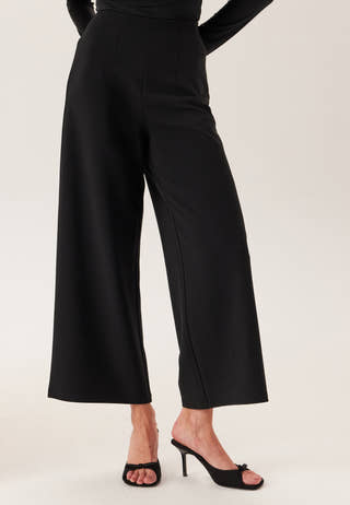High Wide Cropped Trousers