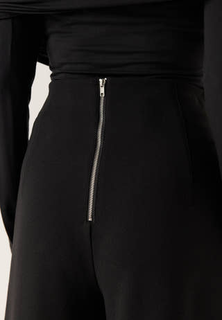 High Wide Cropped Trousers