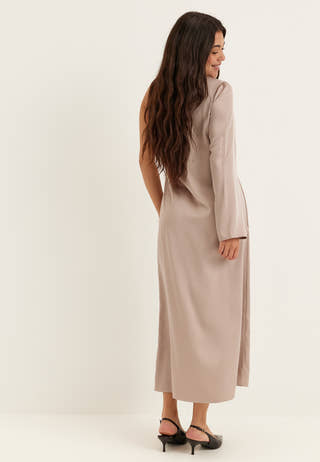 Satin One Shoulder Dress