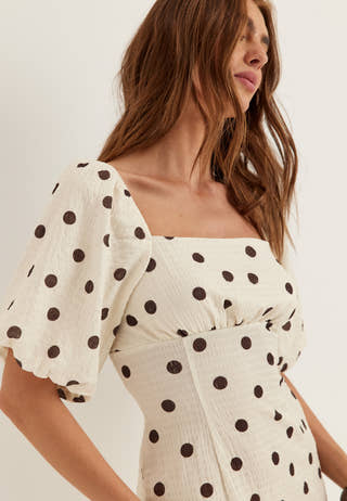 Volume Sleeve Mini Dress