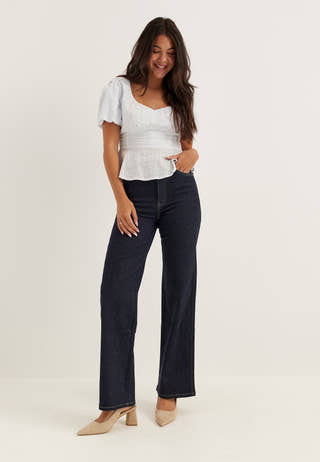 High Straight Leg Jeans