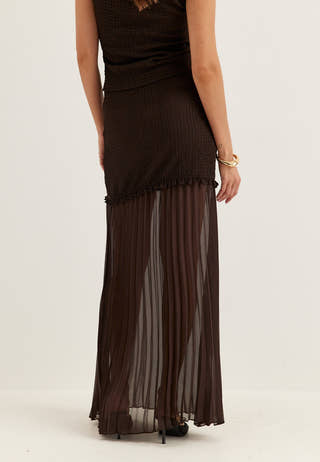 Strucure Combined Maxi Skirt