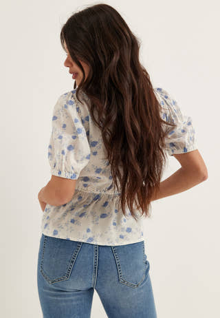 Wrap Frill Blouse