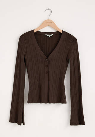 Knitted Cardigan Brown