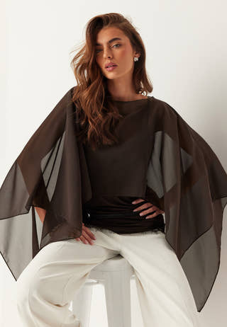 Sheer Chiffon Cape