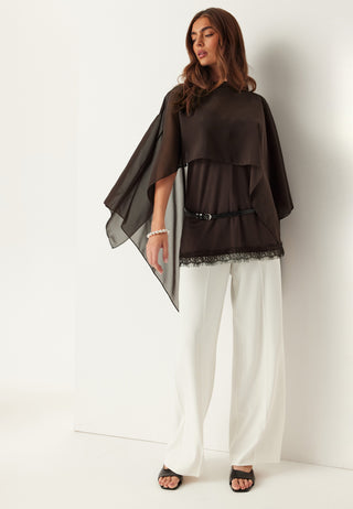 Sheer Chiffon Cape