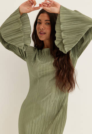 Pleated Frill Dress