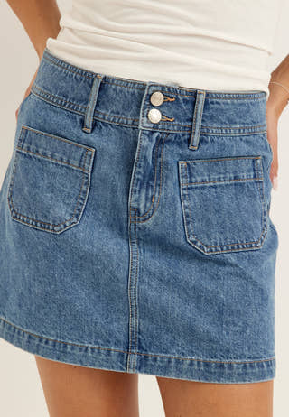 Denim Mini Skirt