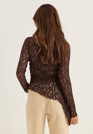 Asymmetric Lace Top