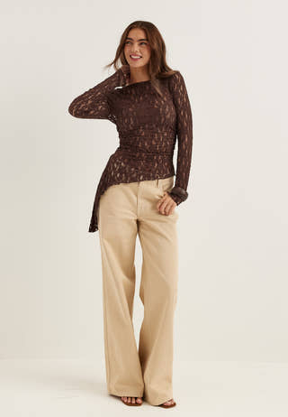 Asymmetric Lace Top