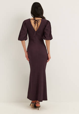 Structure Puff Sleeve Dress