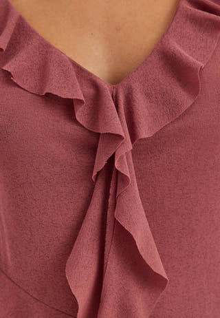 Sleeveless Flounce Top