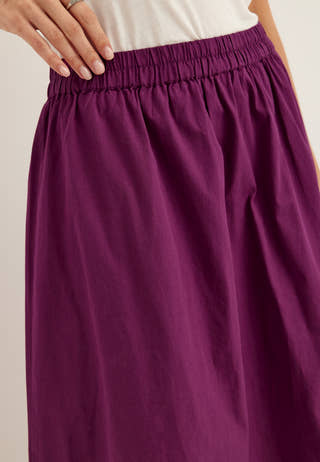 Flounce Detail Cotton Skirt