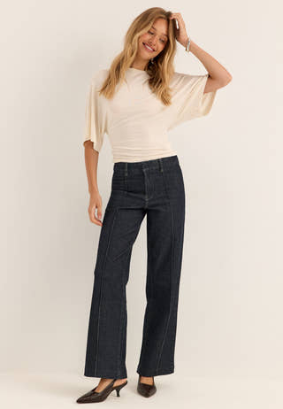 Front Seam Jeans Blue