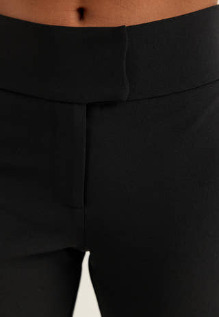 Soft Suit Wide Trousers Black