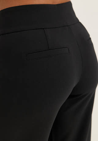 Soft Suit Wide Trousers Black