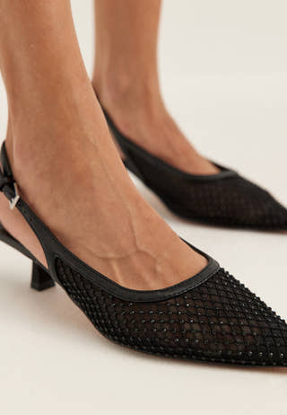 Onlcoco-9 Slingback Mesh Bling