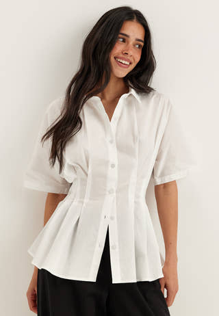 Short Sleeve Waist Shirt