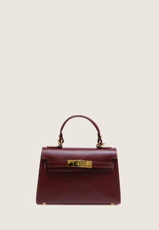 Trento Leather Handbag Red