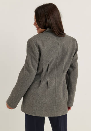 Shaped Short Coat Grey