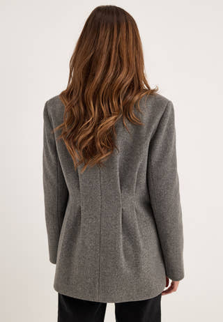 Shaped Short Coat Grey