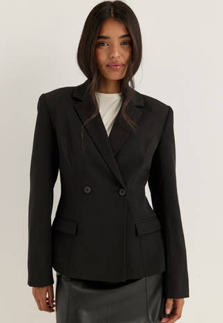 Shaped Blazer Black