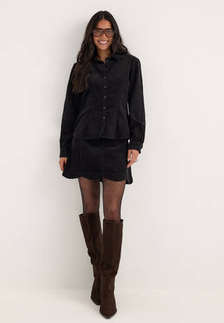 Corduroy Shaped Shirt Black