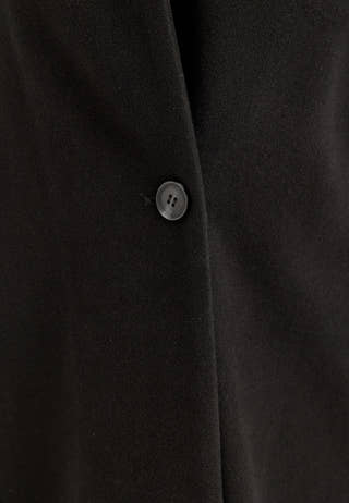 Belted Long Coat Black